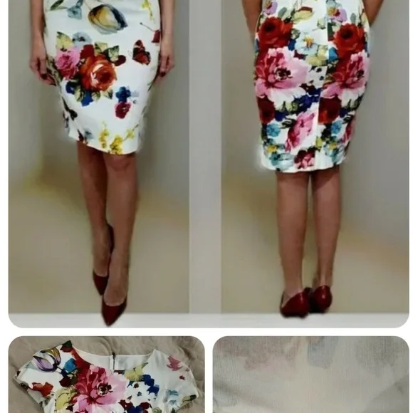 Dolce & Gabbana White Floral Midi Dress
